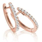 Creolen Rotgold mit Brillant